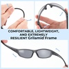image:imageKastKing Hiwassee Polarized Sport Sunglasses for Men and Women Wrap Sunglasses for Fishing Cycling and RunningUV ProtectionFrame Matte Smoke Crystal  Lens Smoke