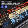 image:imageKastKing MeshGuard Camo Fishing Rod Sleeves Fits Casting Spinning RodsOrange Camo 4 Pcs