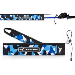 image:imageKastKing MeshGuard Camo Fishing Rod Sleeves Fits Casting Spinning RodsBlue Camo 1 Pcs