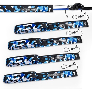 image:imageKastKing MeshGuard Camo Fishing Rod Sleeves Fits Casting Spinning RodsBlue Camo 4 Pcs