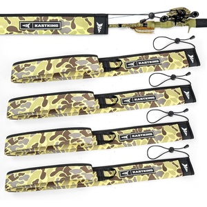 image:imageKastKing MeshGuard Camo Fishing Rod Sleeves Fits Casting Spinning RodsKhaki Camo 4 Pcs
