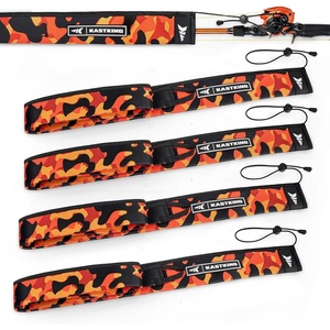 image:imageKastKing MeshGuard Camo Fishing Rod Sleeves Fits Casting Spinning RodsOrange Camo 4 Pcs